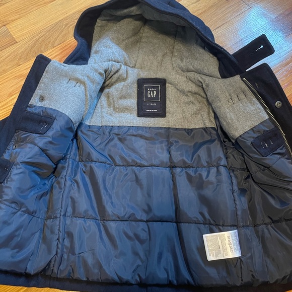 Navy blue baby pea coat! - Picture 3 of 4